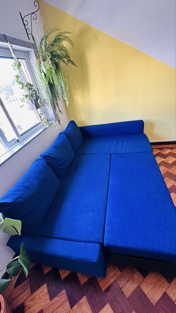 Sofá-cama de canto c/arrumação - IKEA