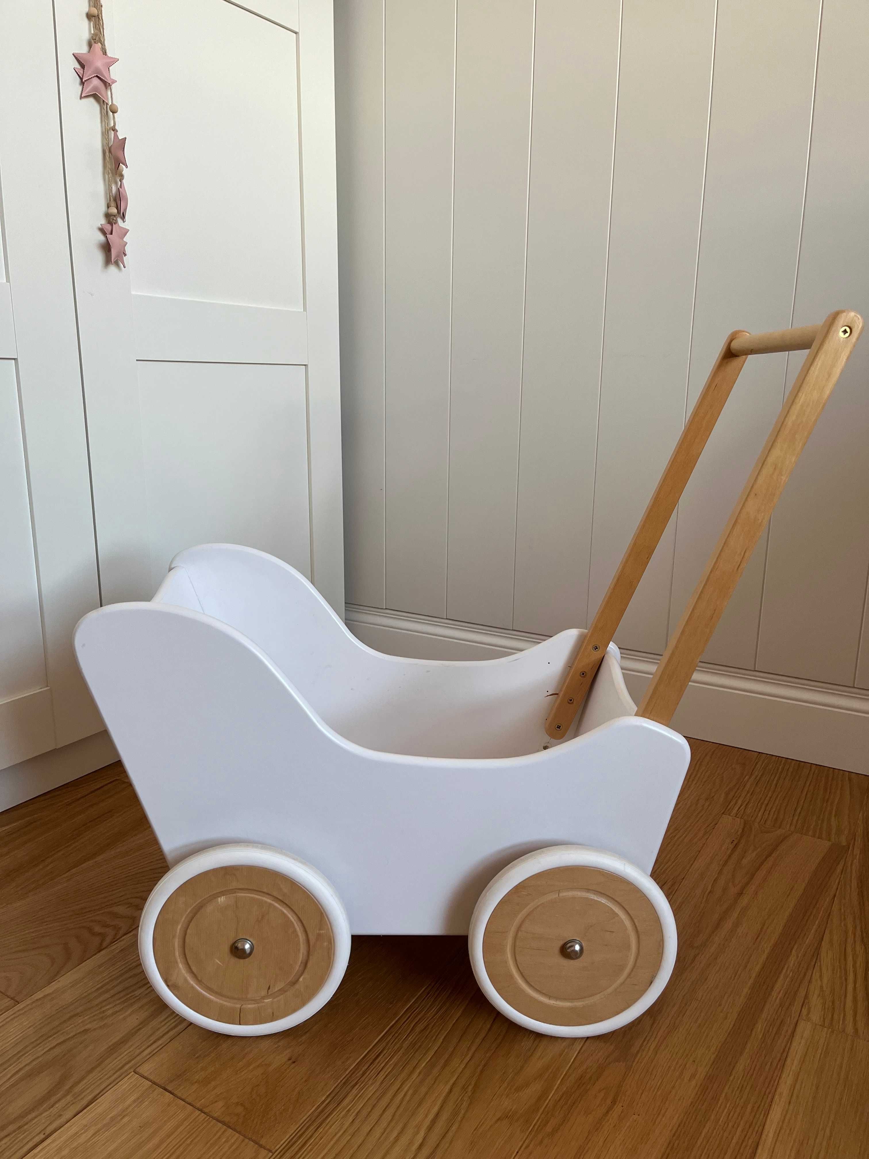 Drewniany wózek dla lalek  - lalki w cenie