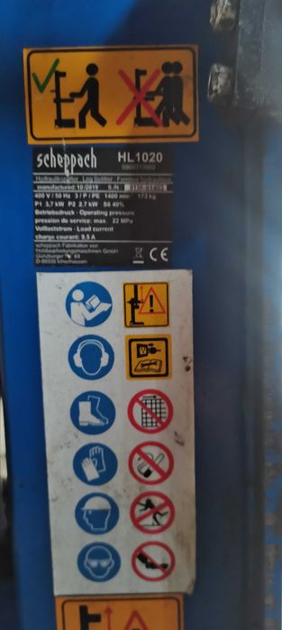 Rębak do drewna hydrauliczny 10 ton nacisku