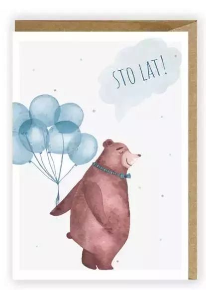 Kartka urodzinowa, eko koperta K021. Cardie