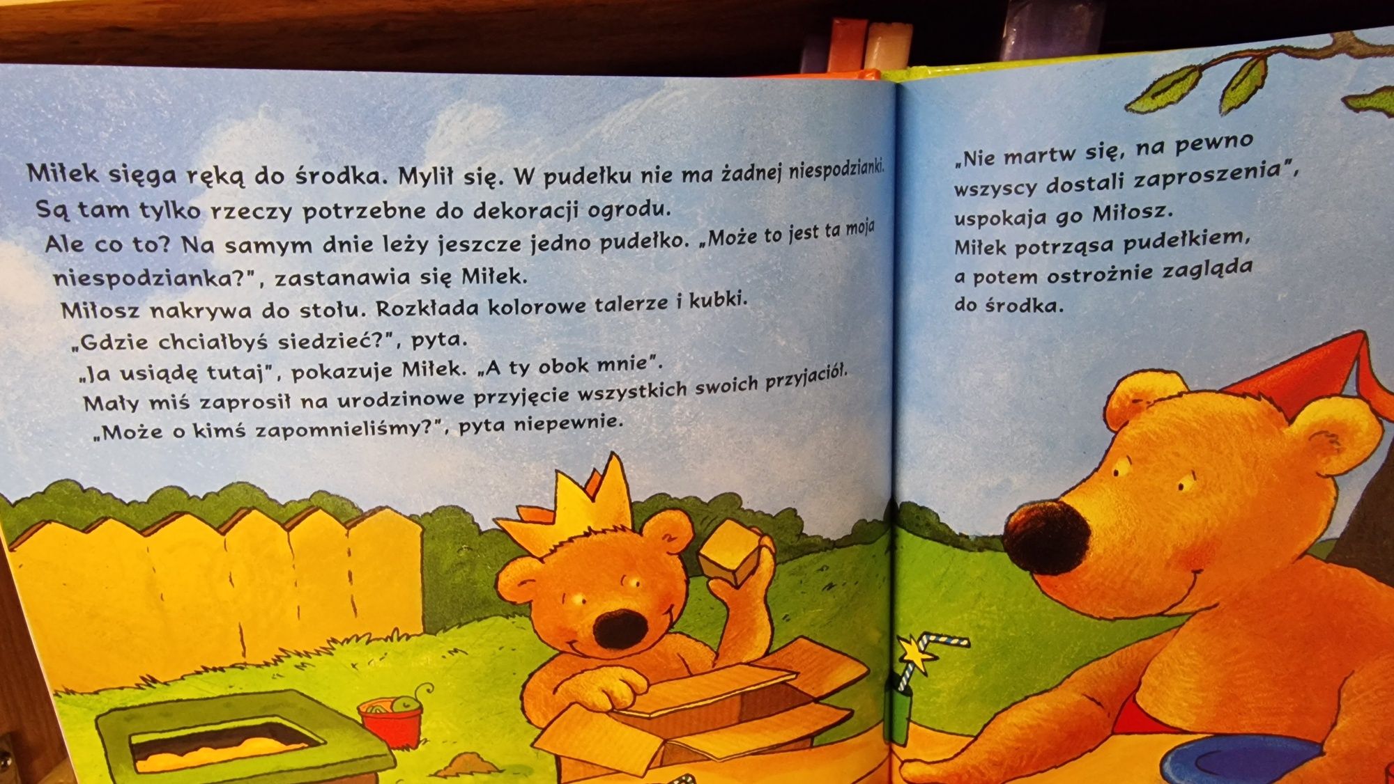 Miłek da radę. Urodziny Miłka miś misie piękne ilustracje Nele Moost