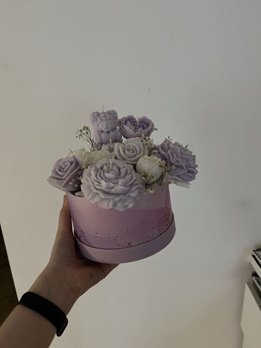 Flower box ze świeczek
