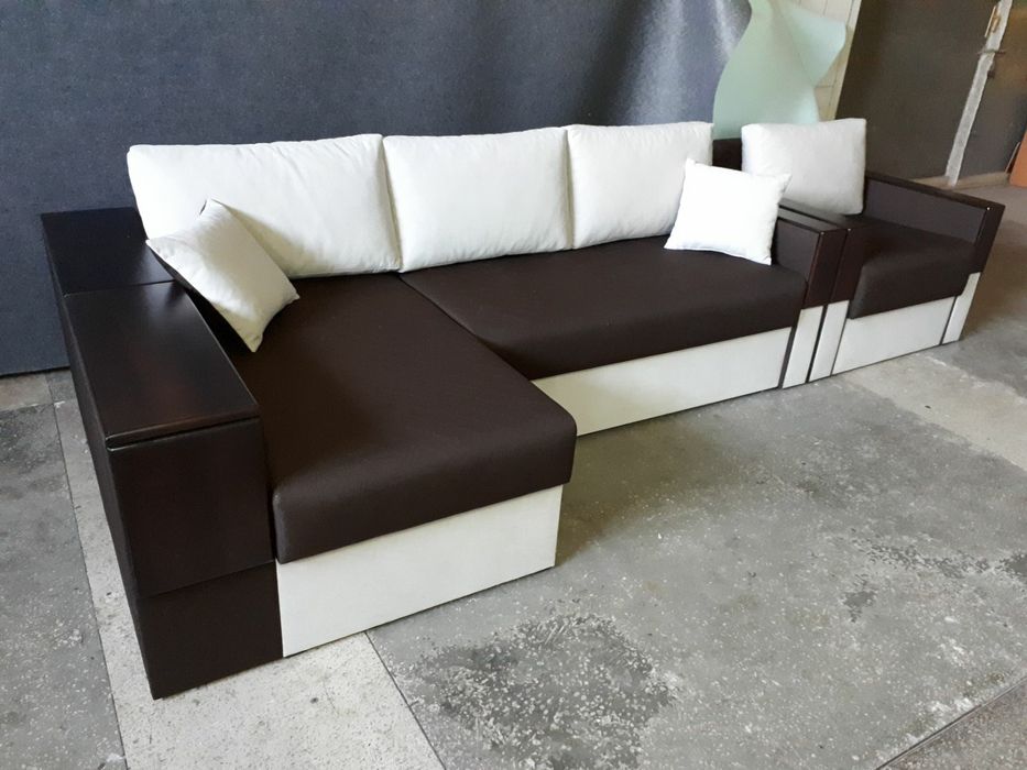 Диван єврокнижка, шипований каркас,  дерев'яні ламелі