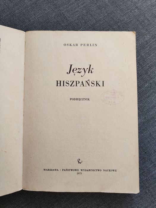 Oskar Perlin Język hiszpański Podręcznik