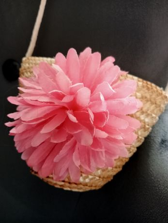 Torebka koszyczek z kwiatkiem dla dziewczynki