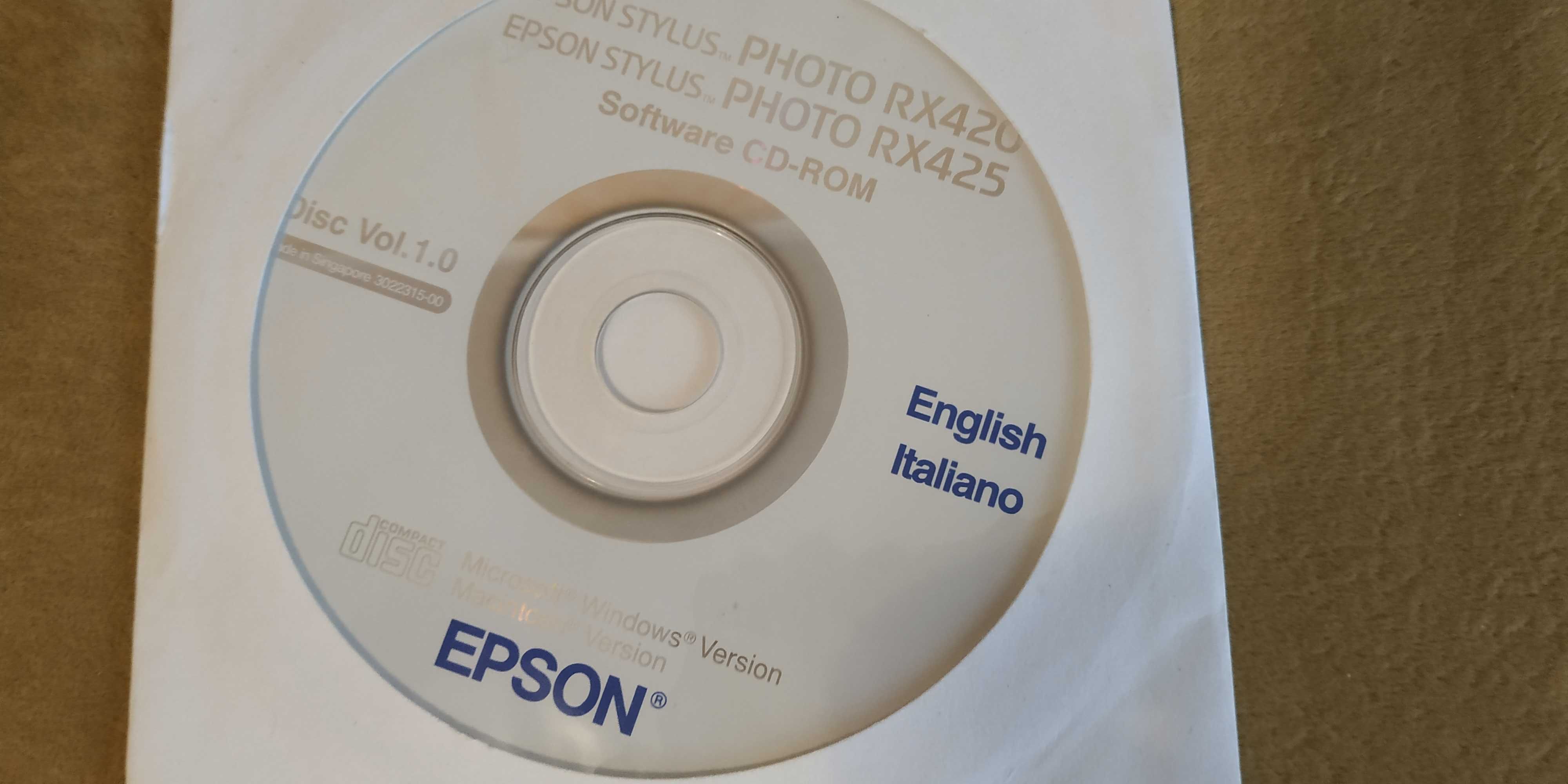 Диск с драйверами для принтера Epson RX420,425