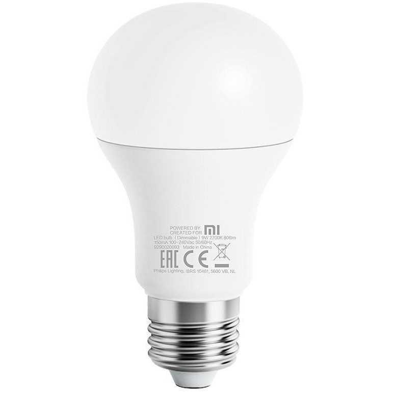 Умная лампа Xiaomi Mijia Philips Wi-Fi bulb E27 9Вт, 806лм EU Global