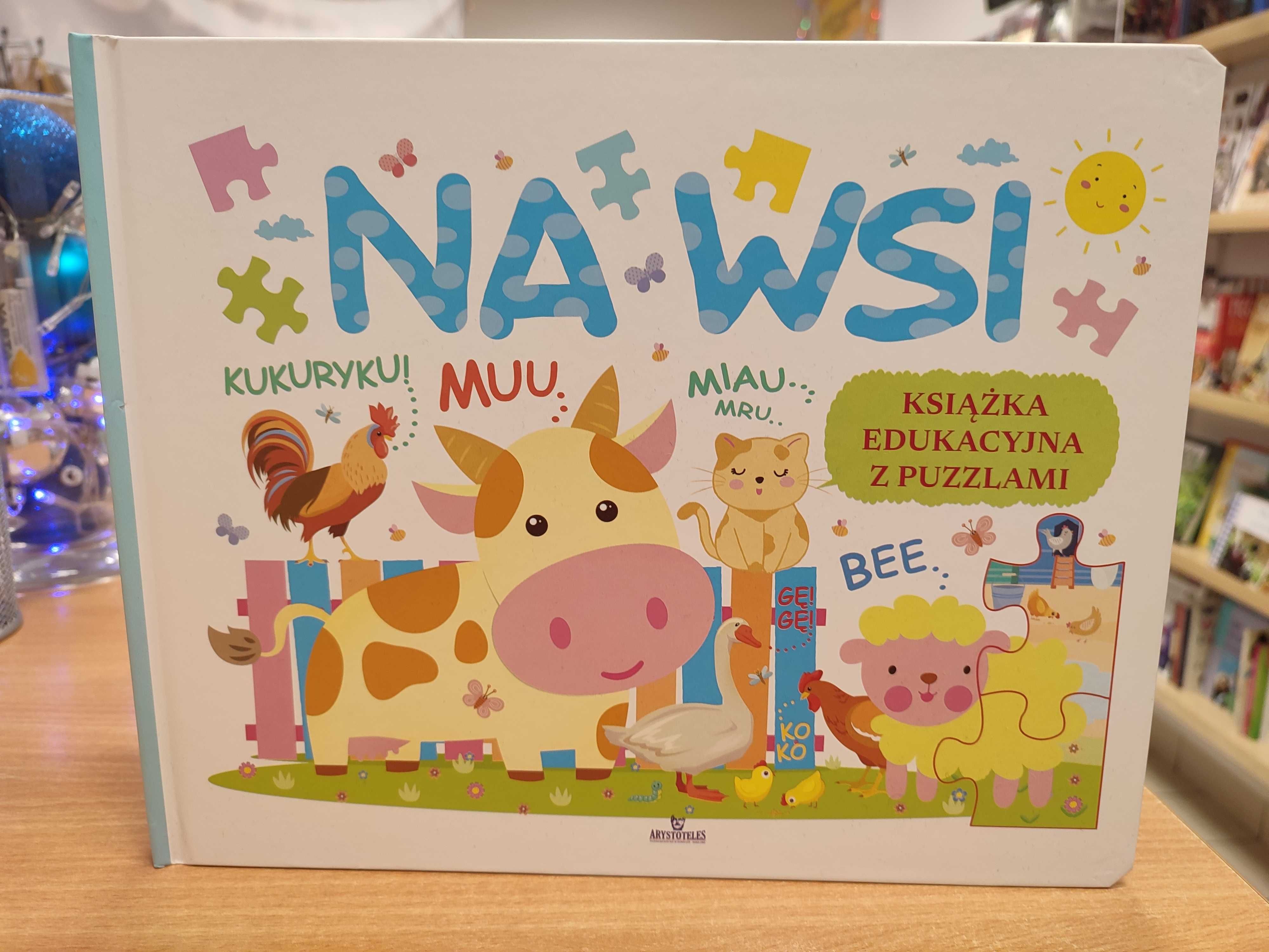 Książka dla dzieci z puzzlami, na wsi