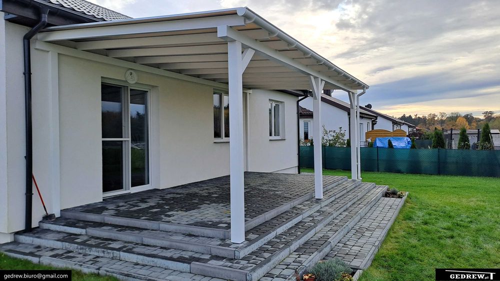 zadaszenia tarasu zadaszenie pergola patio wiata poliwęglan 6,3x4m