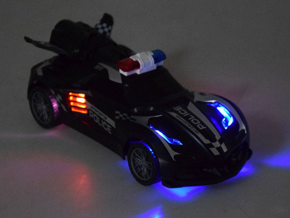 Auto Zdalnie Sterowane Policja Dym Światło Rc0596