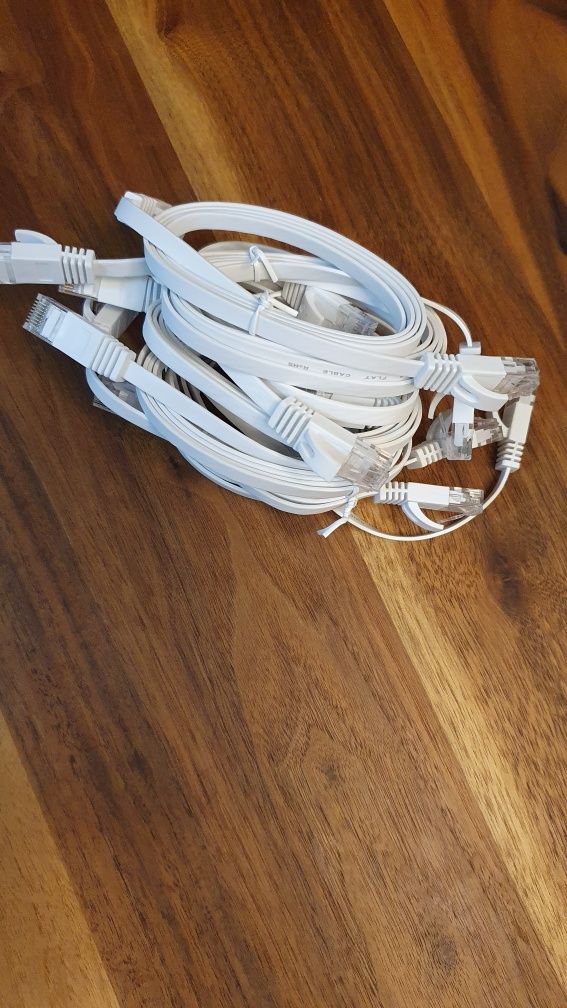 RJ45 Cat.6 (wtyczka) Kabel ethernet 1m Plaski Flat