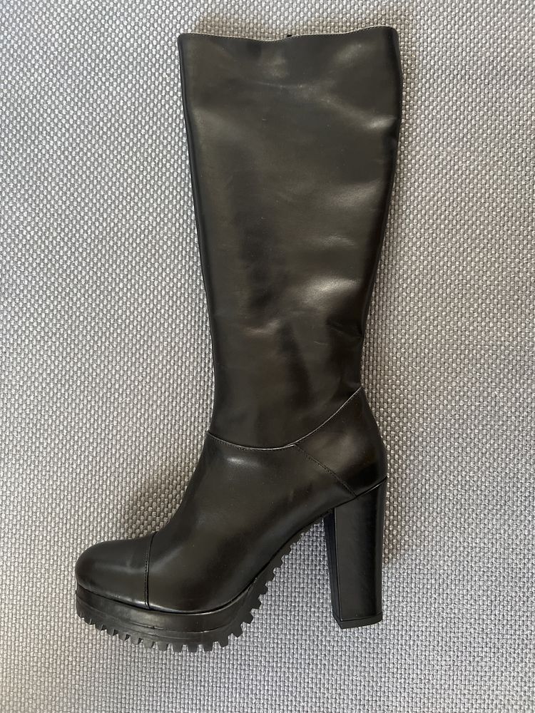 Buty damskie skóra włoskie czarne rozm. 41 IDEALNE