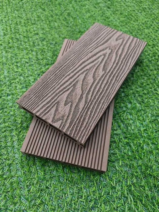 Deska kompozytowa 3D PREMIUM szczotkowana wzór drewna Mocha Czekolada