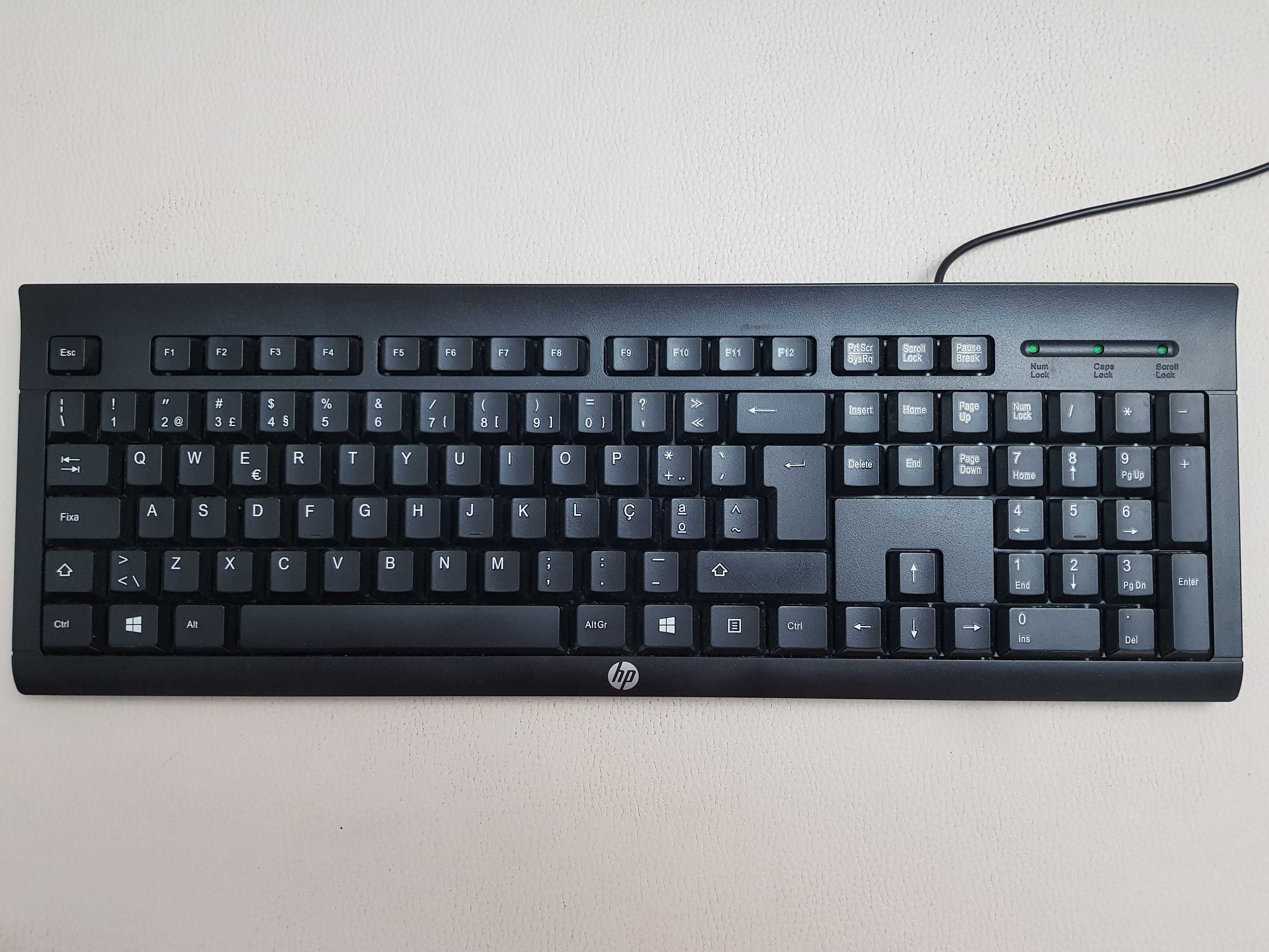 Teclado rato com fios computador portátil keyboard HP NOVO