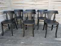 Krzesła czarne Thonet Fameg wachlarz radomsko 25szt