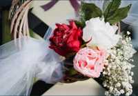 Dekoracje ślubne, wianki, kwiaty, napis dom panny młodej gratis