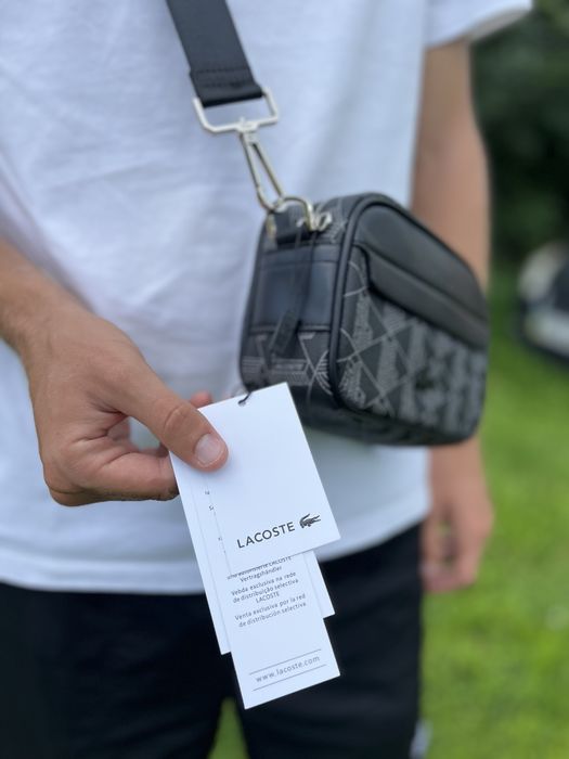 Сумка Lacoste monogram Чоловіча Сумка Лакоста
