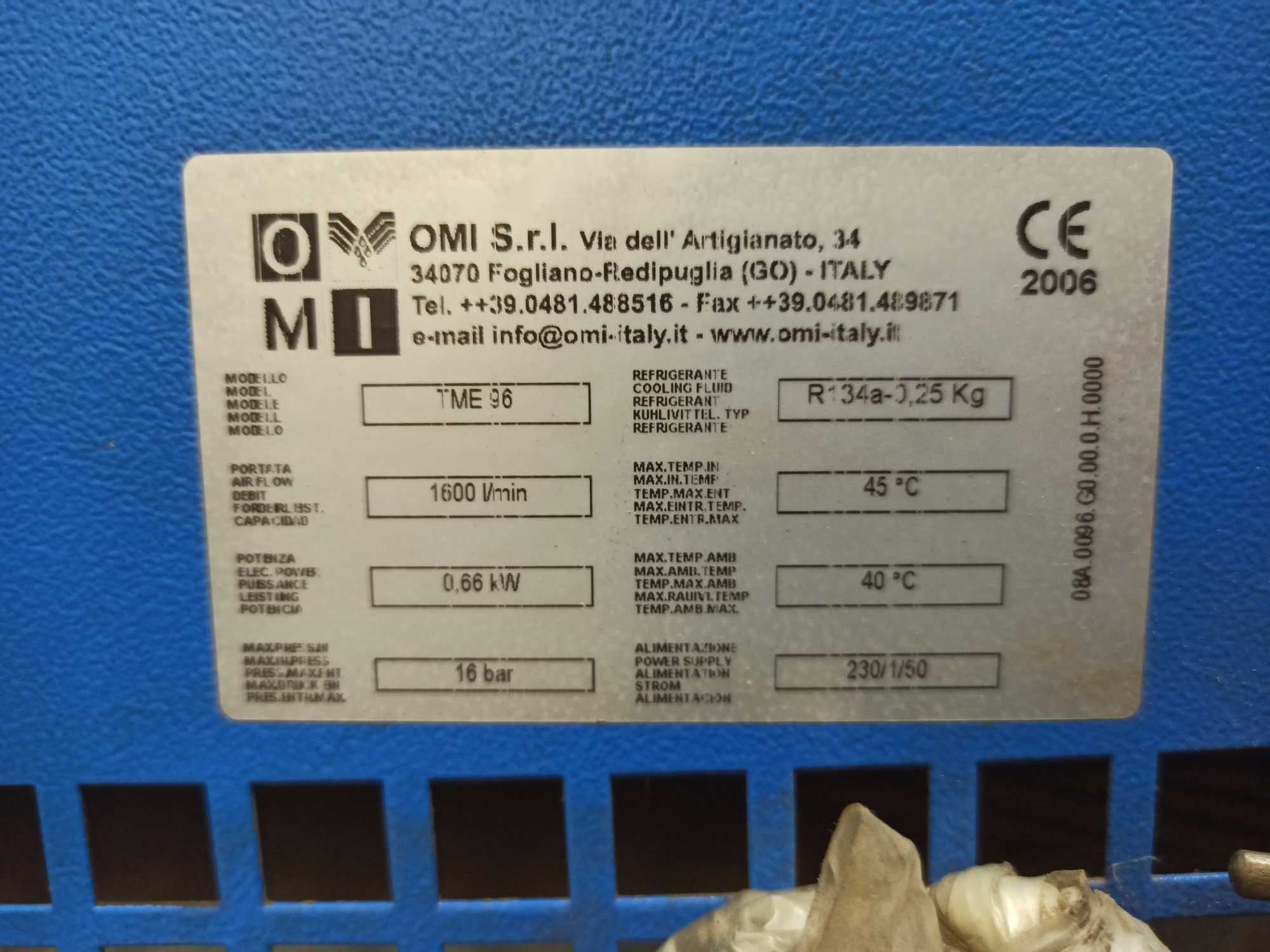 Осушитель воздуха OMI TME 96, осушитель рефрижераторного типа