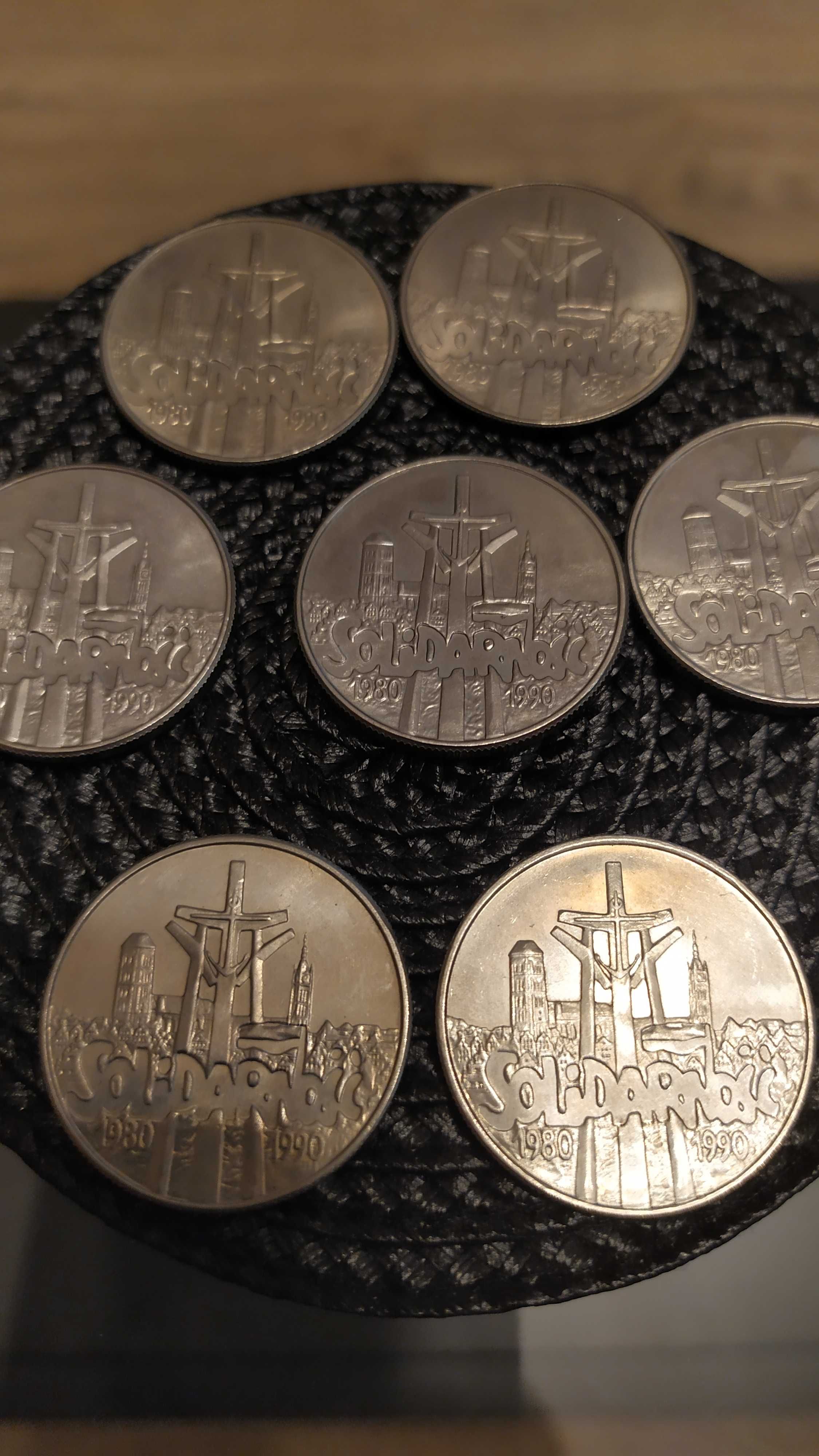 Monety Solidarność 1000 zł 1990 rok zestaw 9 sztuk