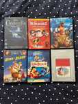 6 DVDs Disney Cinderella, Lilo Stitch, Kenai e Koda, Mickey Mouse