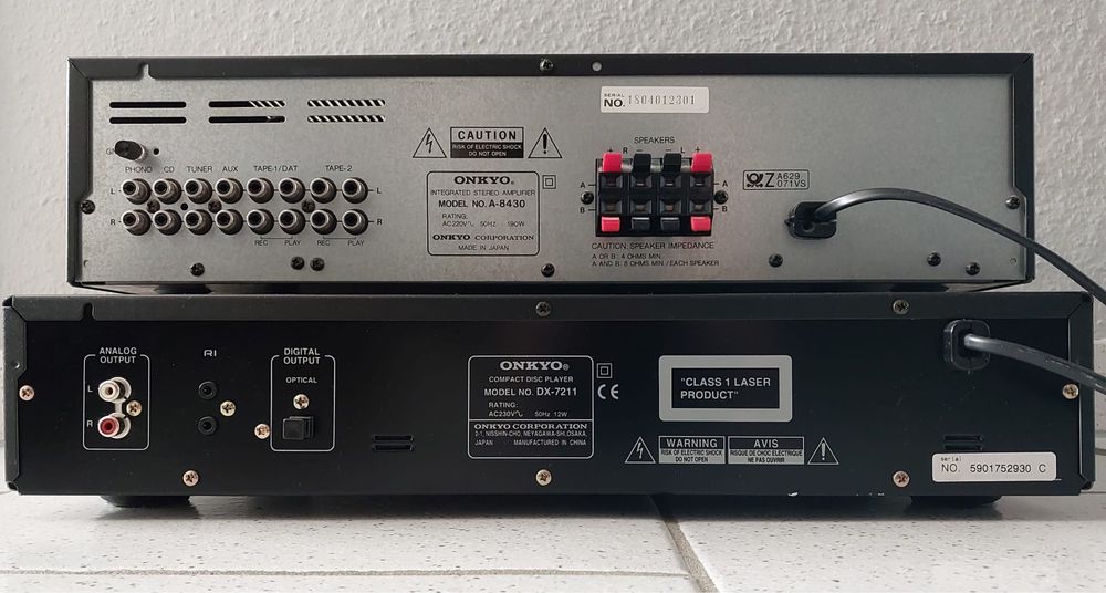 ONKYO A-8430 Wzmacniacz / ONKYO DX-7211 CD Player HiFi Stereo Zestaw