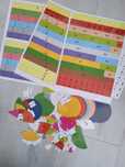 Ułamki, matematyka, karty w stylu Montessori, pomoc