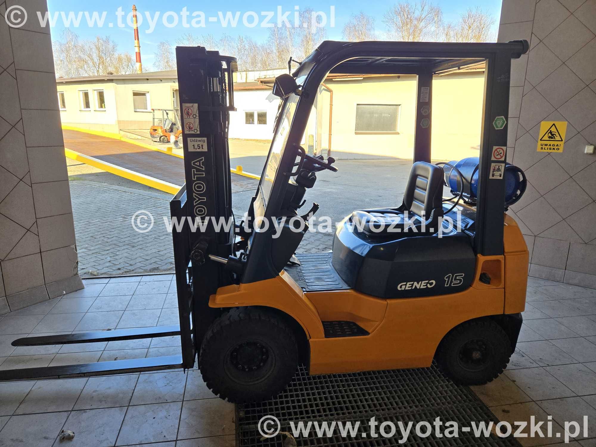 Wózek Widłowy TOYOTA 7FG15 , Wózki Widłowe TOYOTA 7FGF15 widlak LINDE