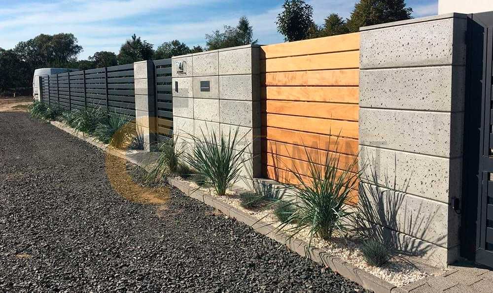 Bloczki pustaki ogrodzeniowe betonowe 80x25x30 BETON ARCHITEKTONICZNY