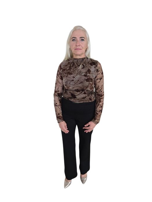 Spodnie damskie dzwony Perfect Shape czarne BB rozmiar 38