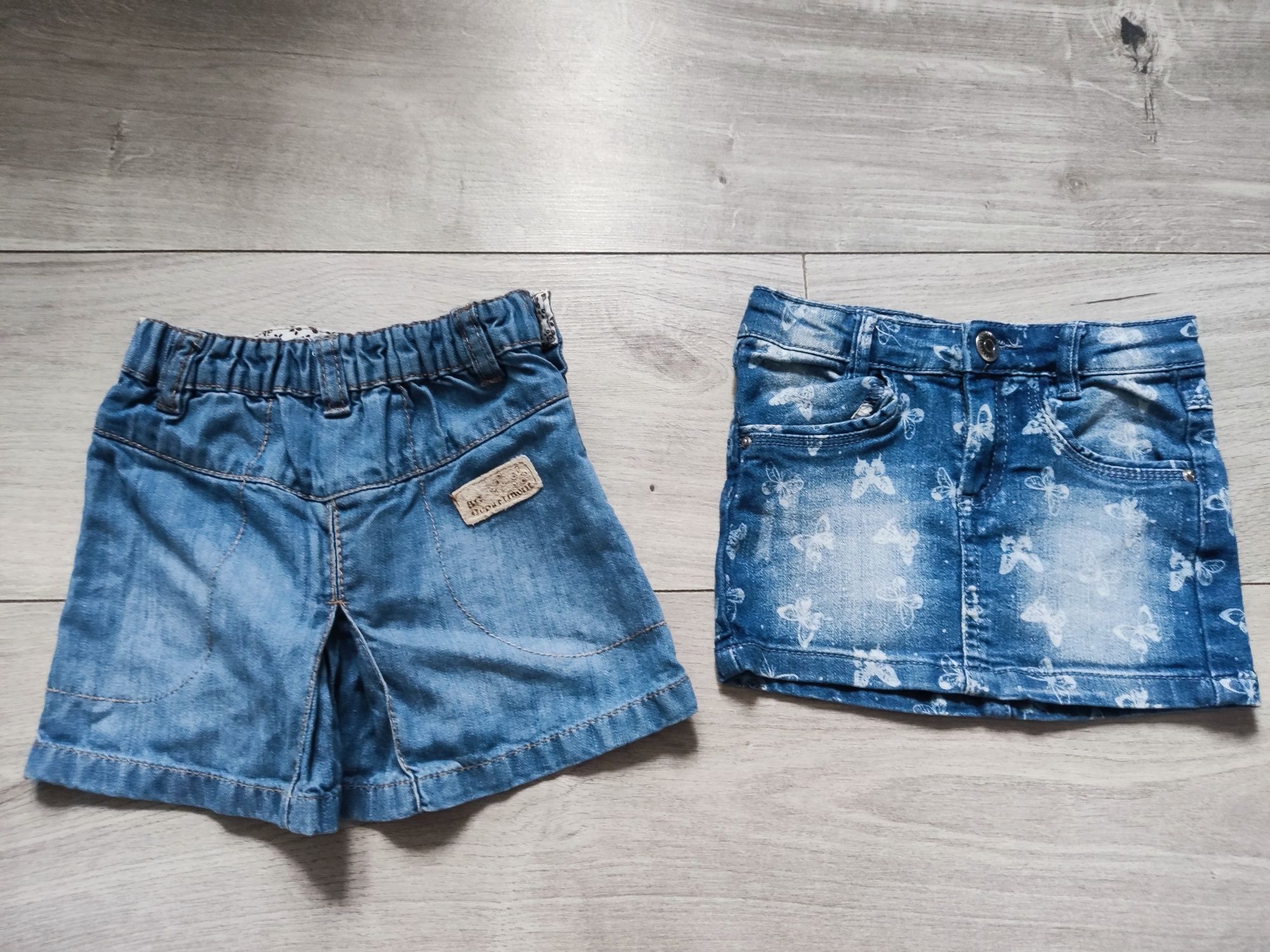 Dwie spódnice jeansowe rozmiar 98 H&M i in extenso rozmiar 98