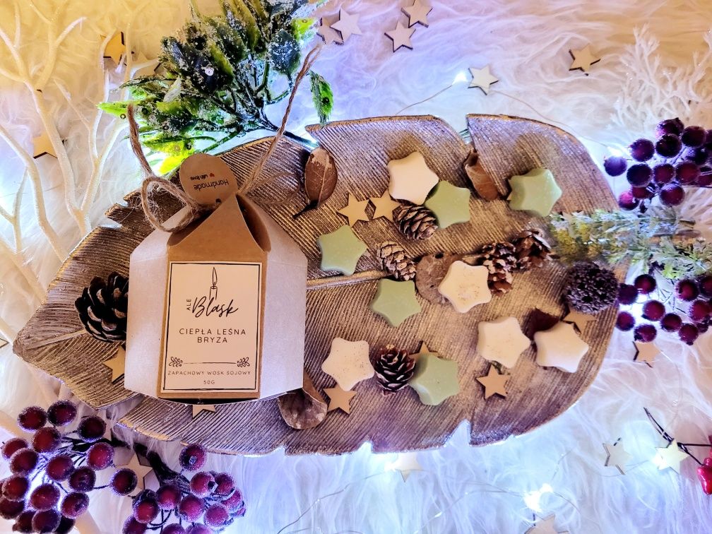 Wosk sojowy do kominka Świeża Lawenda zapachowy handmade 50g prezent