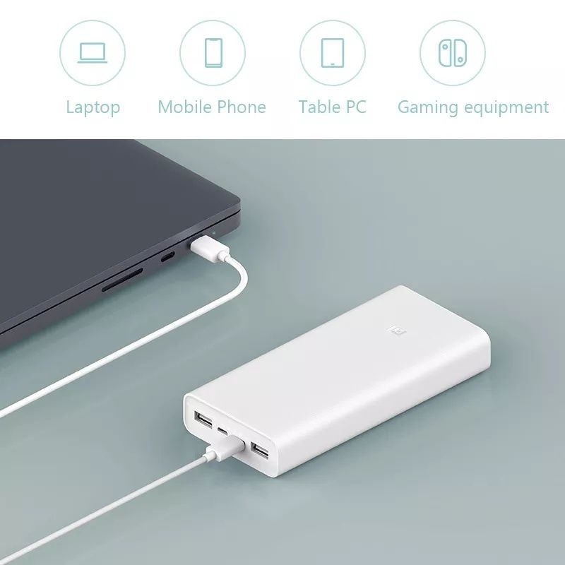 Оригінал! Xiaomi Зовнішній акумулятор Xiaomi Mi Power Bank 3 20000 mAh