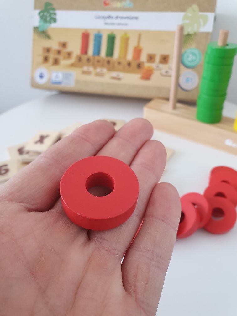 Liczydło Drewniane Elefun. Drewniany Sorter. Montessori.