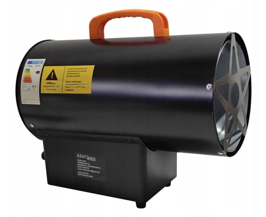 NAGRZEWNICA Gazowa 20kW na Butle Dmuchawa Wąż Reduktor Duża Moc