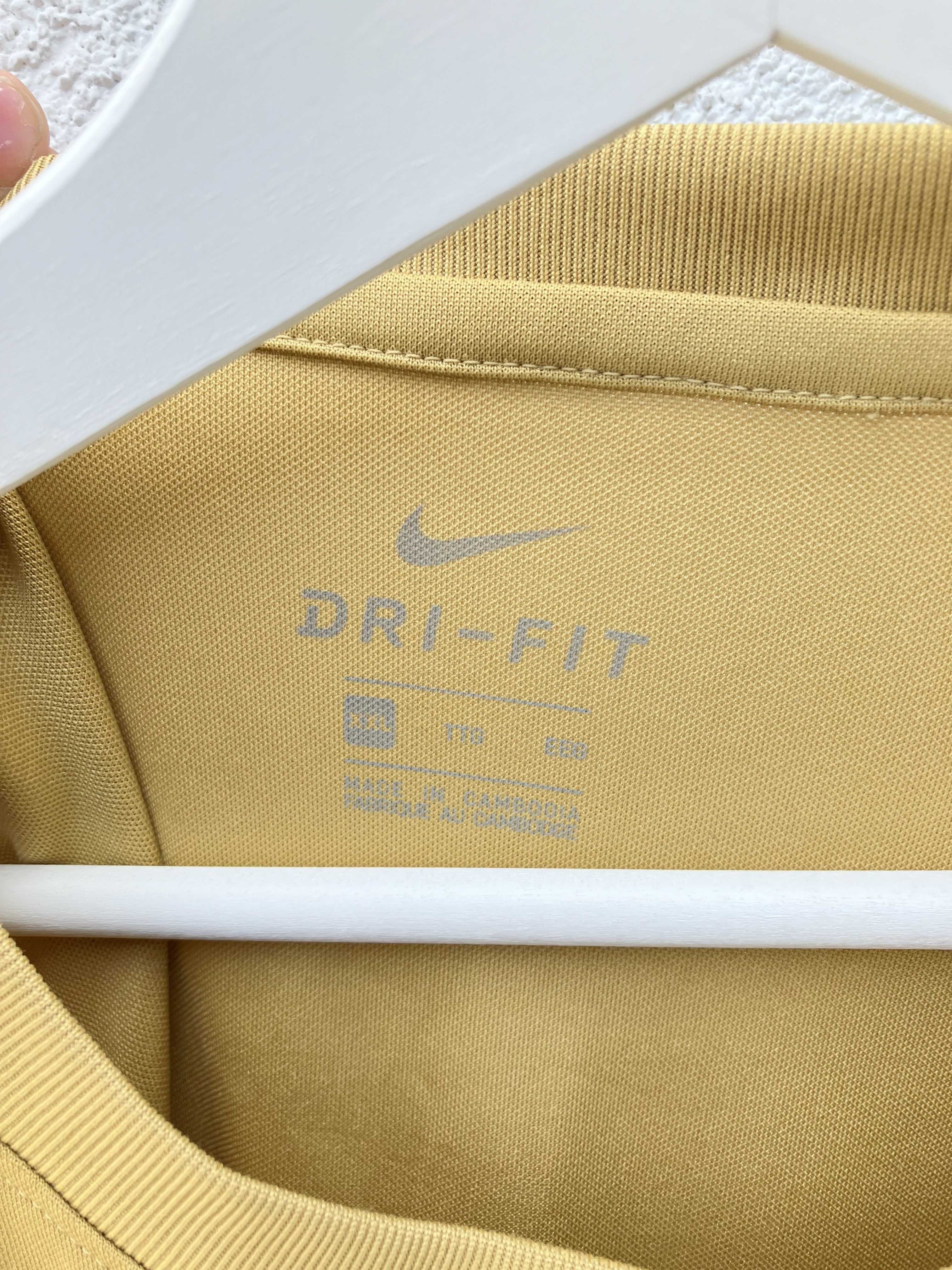 Nike dri-fit sportowa koszulka t-shirt XXL żółty oversize