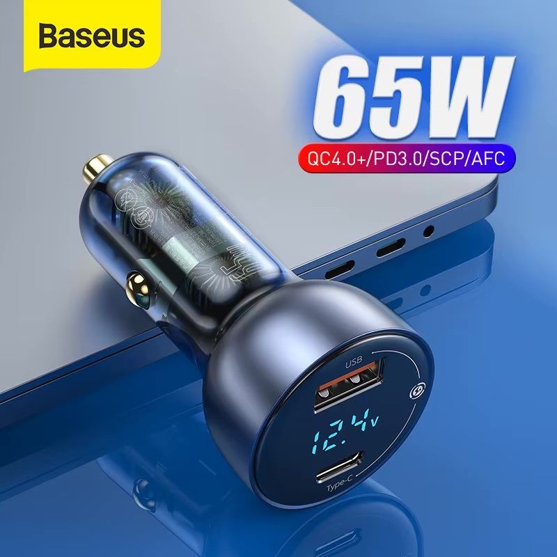 Baseus 65W Автомобильное зарядное устройство Particular Digital