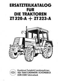 Katalog części traktora Fortschritt ZT 320 A i ZT 323 A