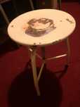 Taboret metalowy PRL
