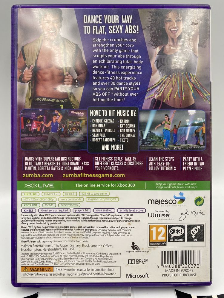 Zumba Core Fitness Kinect Xbox 360 Gwarancja