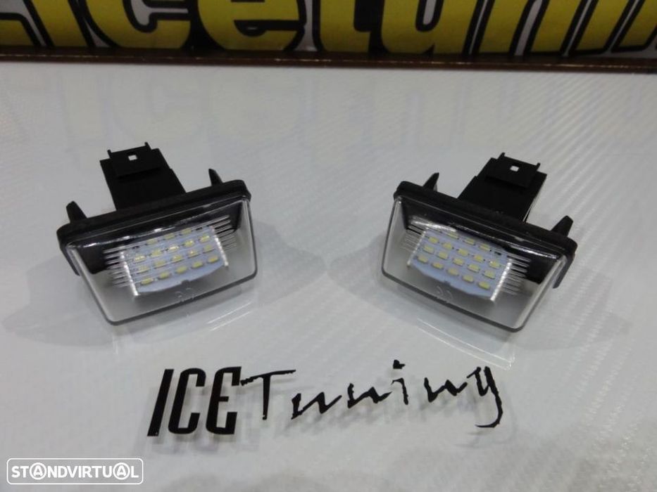 Suporte De Lâmpada De Matrícula Com Led Branco Para Peugeot 206, 206+, 207, 407, 406, 306, 307, 308, Partner B9/M49/M59 3/5-drs, 406 4/5-drs, 407 4/5-drs, 5008 5-drs MPV, Citroen C3, C3 Picasso, C4 Picasso, C5 Ⅱ, C6, Berlingo, SAXO, XSARA, XSARA Ⅱ, XSARA