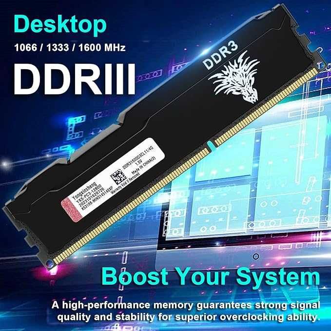 Zestaw DDR3 8 GB (4 GB x 2) Pamięć RAM do komputerów stacjonarnych