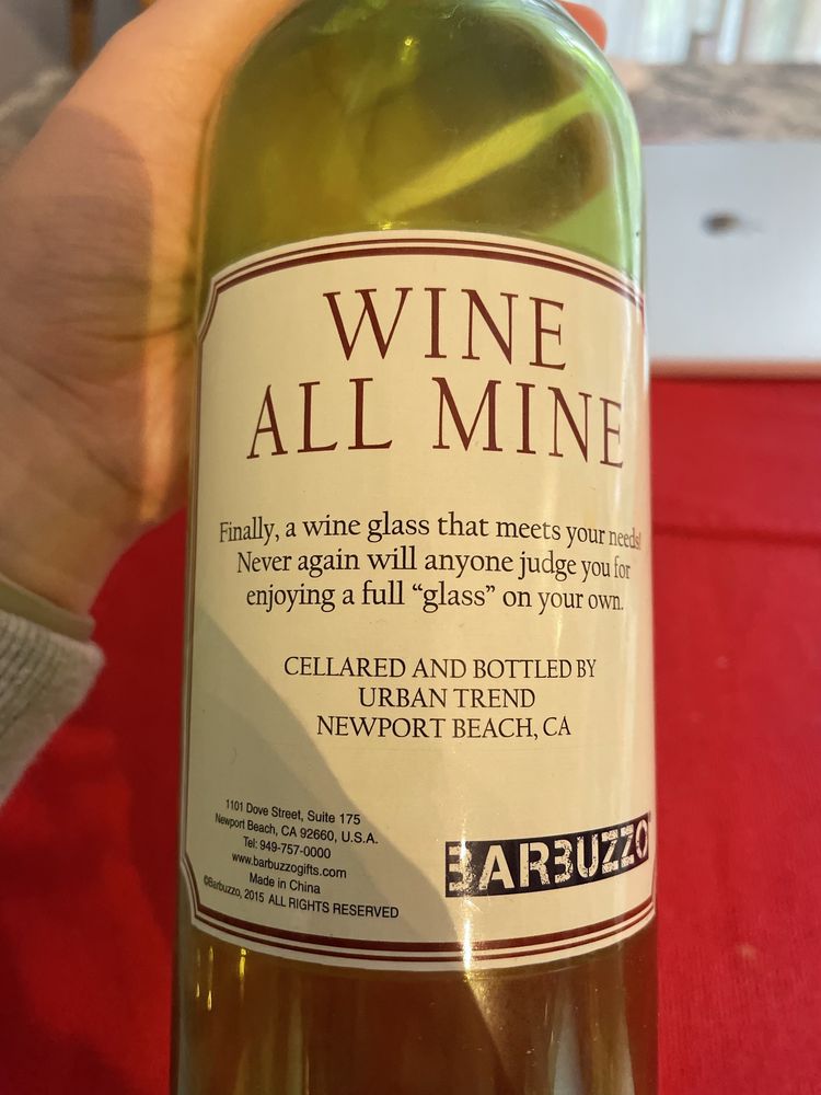 Kieliszek XXL butelka Wine all mine
