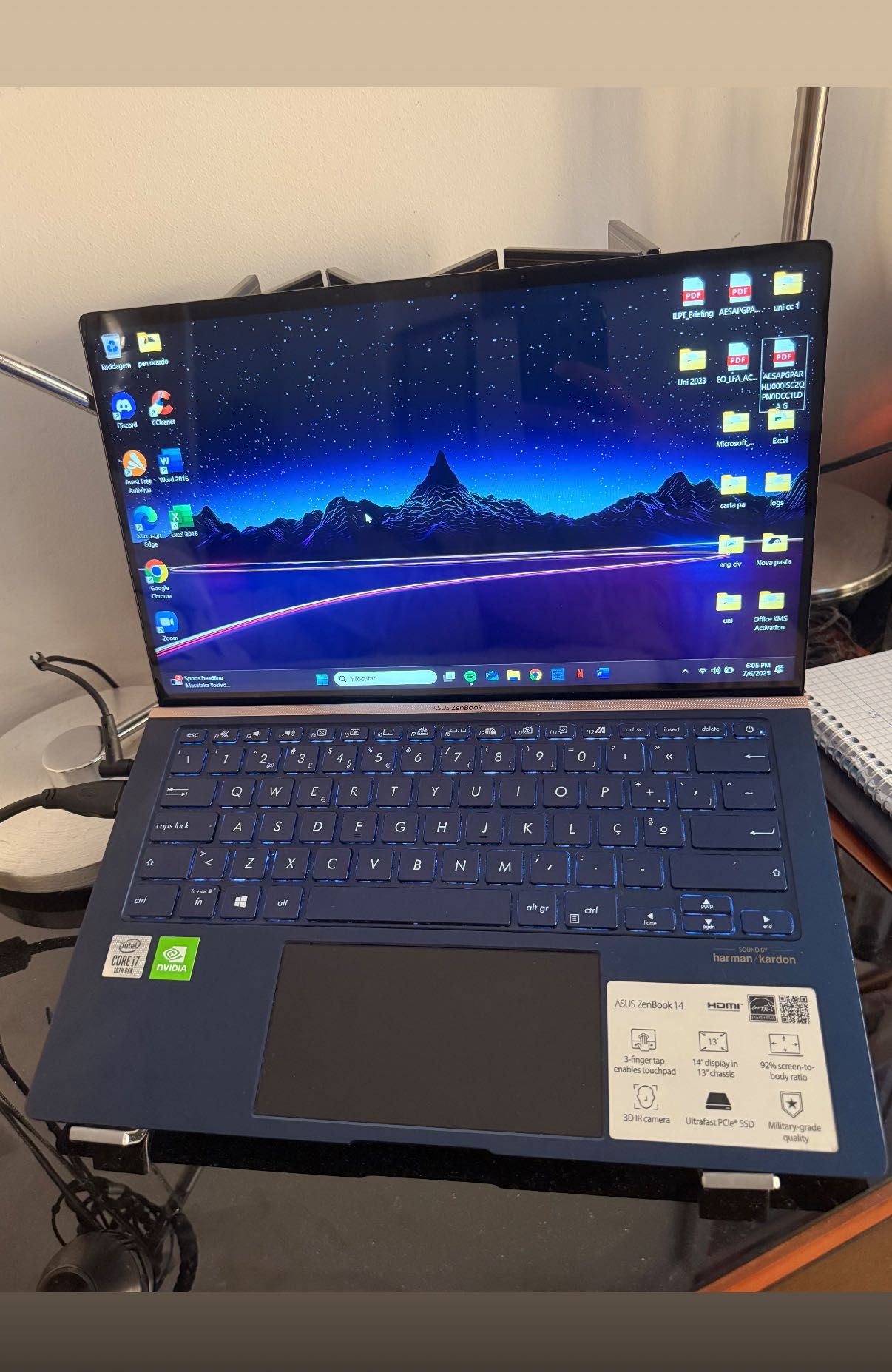 ASUS ZENBOOK i7 1TB SSD touch screen 2 ecrã