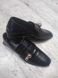 Buty na płaskim obcasie mokasyny oksfordy baleriny wężowa Reserved 39
