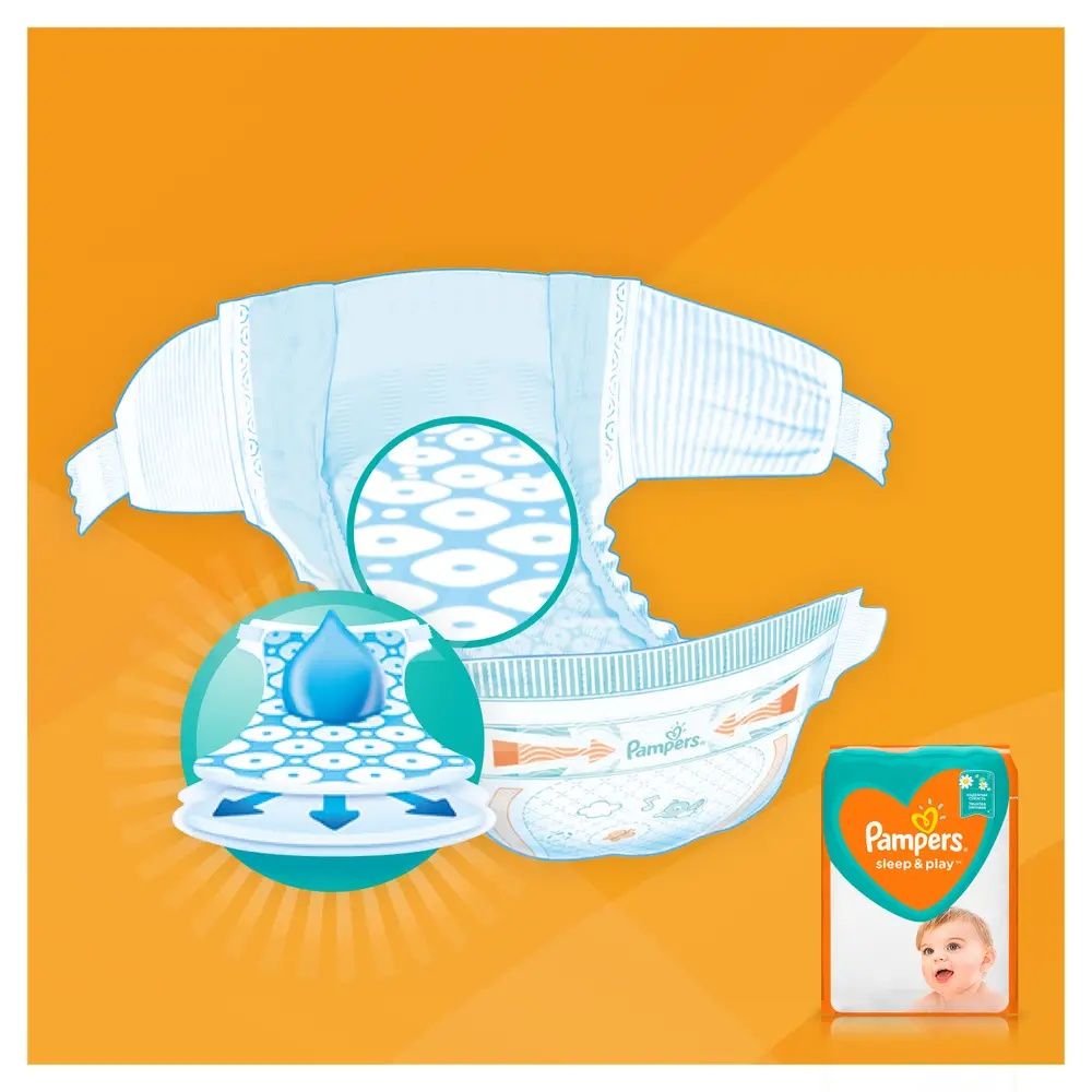 Нові підгузники Pampers sleep & play 4(9-14 кг.)50 шт.