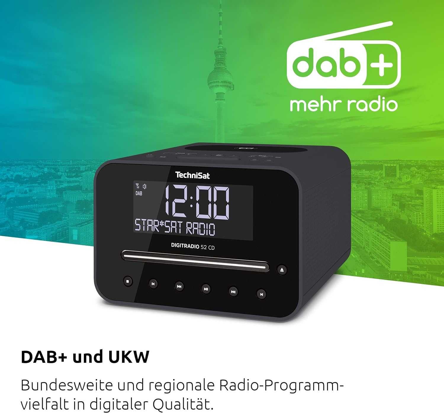 TechniSat DIGITRADIO 52 CD radio FM DAB+ / UKW Odtwarzacz CD ładowanie