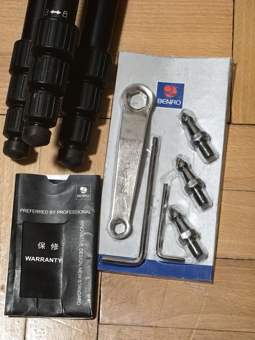 Statyw BENRO A1580t + głowica SLIK sh 705e