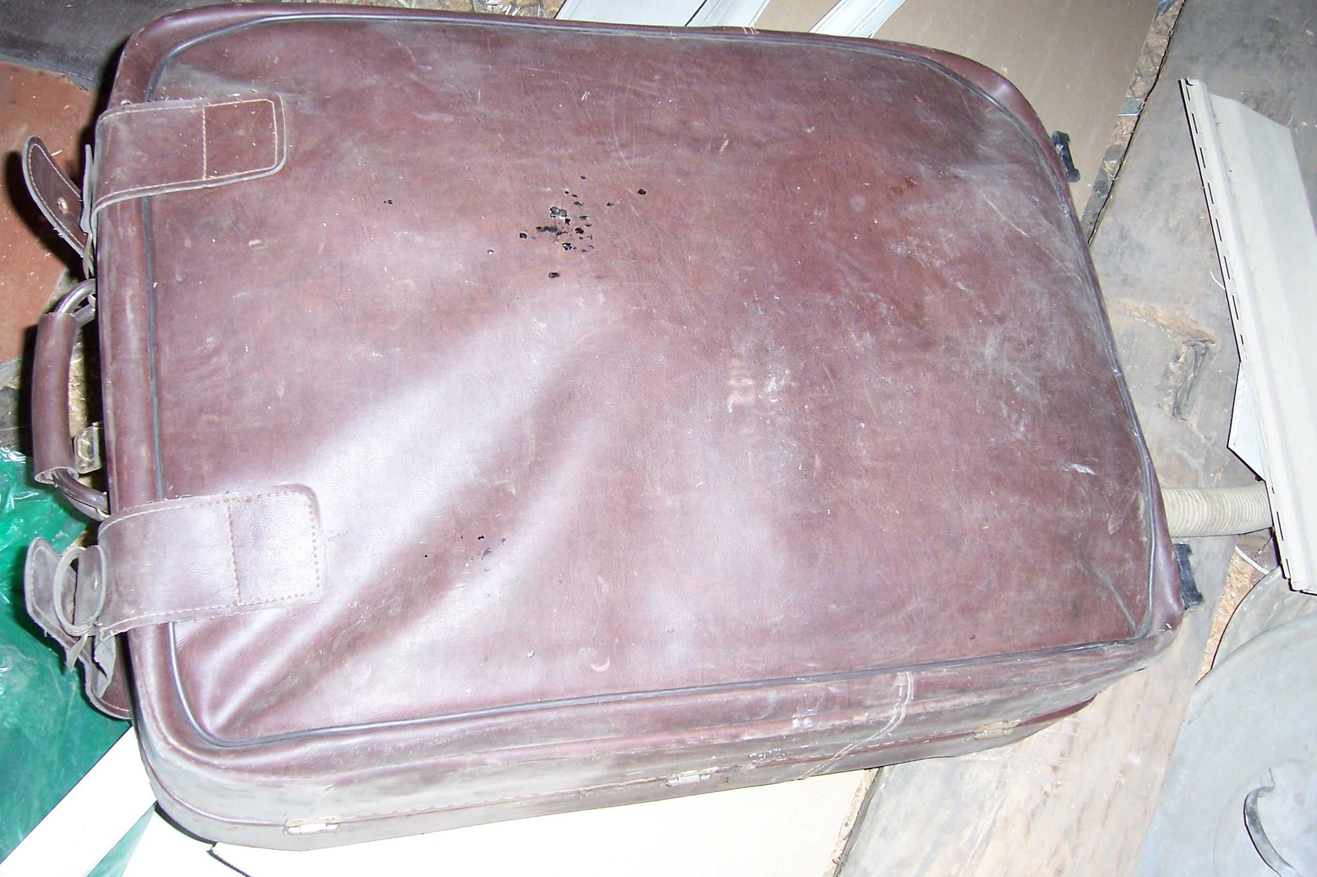 ретро винтажный кожанный чемодан дипломат кейс советские ссср рогань