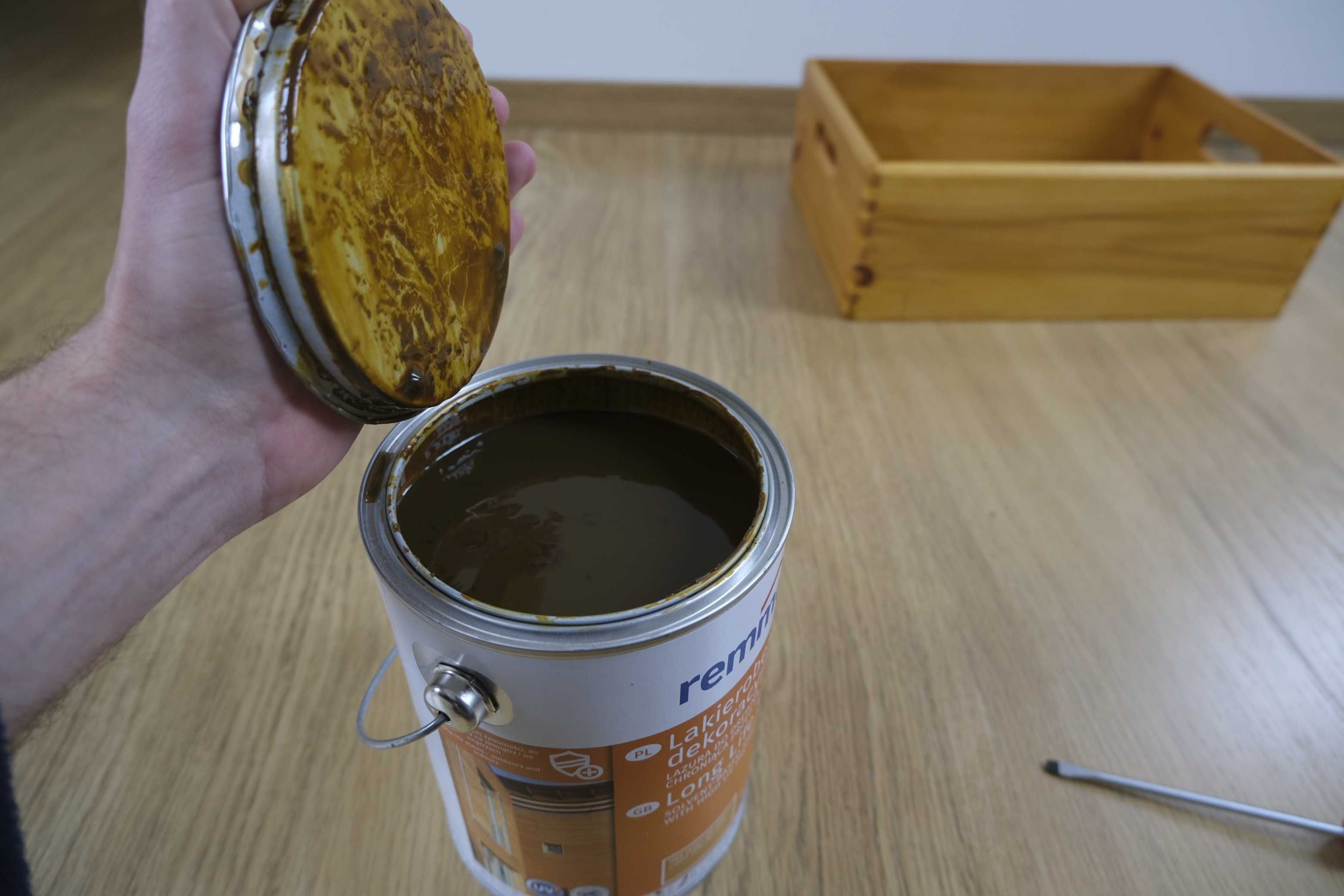 Lakierobejca dekoracyjna Remmers 2,5L Dąb Jasny raz użyta