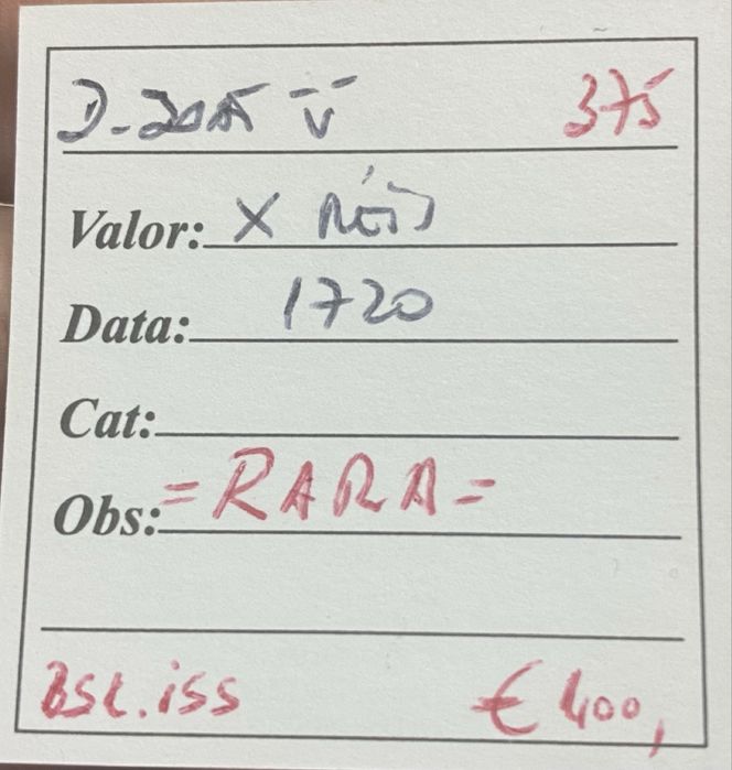 Moeda X Reis D JOAO V 1720